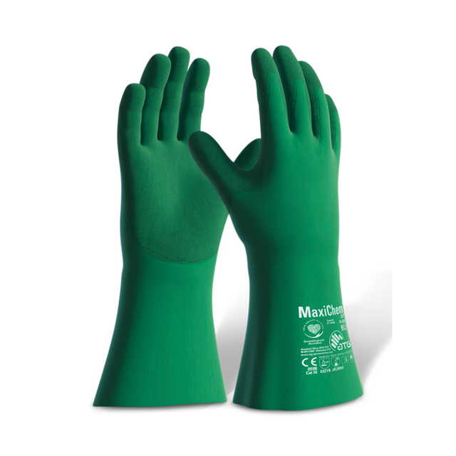 MaxiChem Cut Tritech Gloves - Green