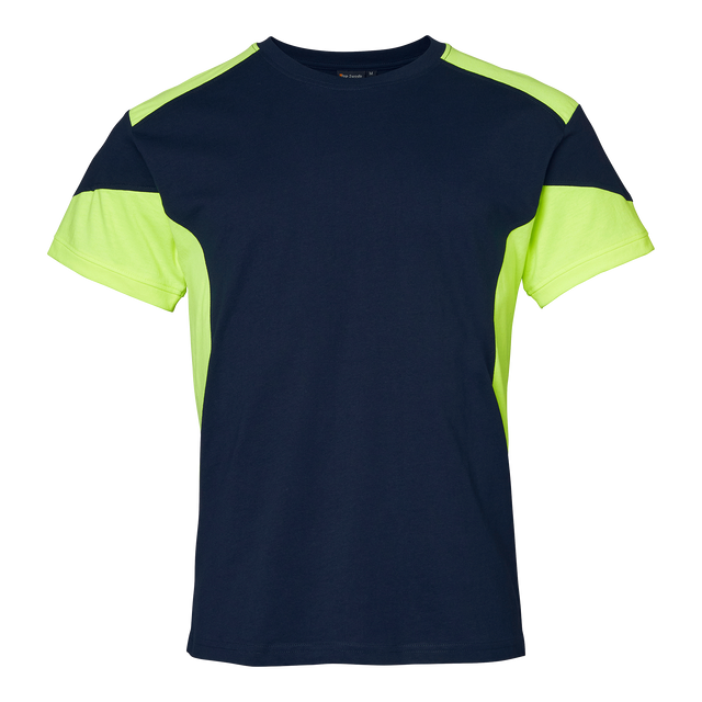 210 T-shirt - Navy/fluorescent yellow