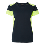 211 T-shirt w - Navy/fluorescent yellow