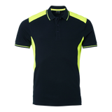 213 Polo - Navy/fluorescent yellow