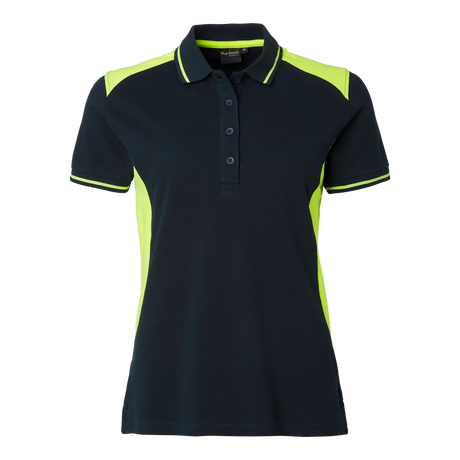 214 Polo w - Navy/fluorescent yellow