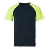 225 T-shirt - Navy/fluorescent yellow