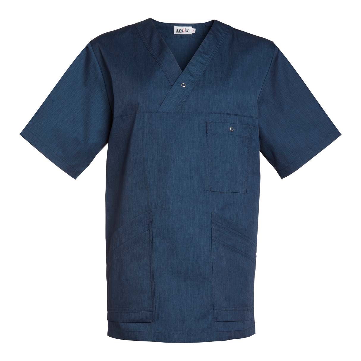 Malte V-Tunic - Blue melange