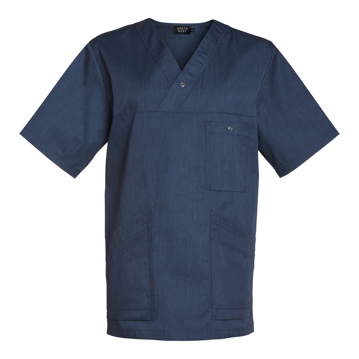 Malte V-Tunic - Blue melange