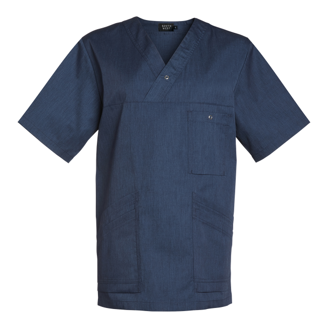 Malte V-Tunic - Blue melange