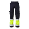 2070 Trousers - Navy/fluorescent yellow