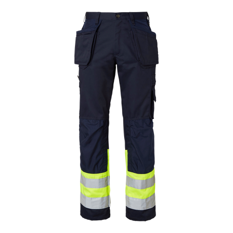 2171 Craftsmen Trousers - Navy/fluorescent yellow
