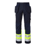 2171 Craftsmen Trousers - Navy/fluorescent yellow