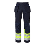 2171 Craftsmen Trousers - Navy/fluorescent yellow