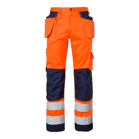 2516 Craftsmen Trousers - Fluorescent orange/navy