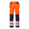 2516 Craftsmen Trousers - Fluorescent orange/navy