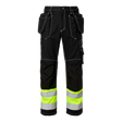 2515 Craftsmen Trousers Hi-Vis - Black/fluorescent yellow