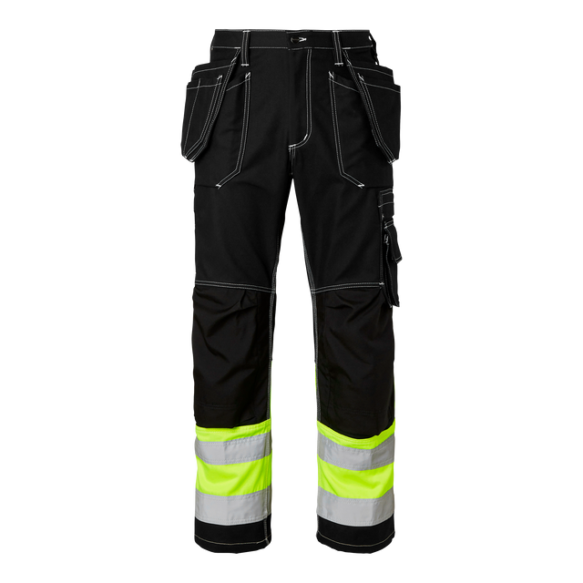 2515 Craftsmen Trousers Hi-Vis - Black/fluorescent yellow