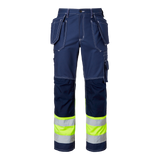 2515 Craftsmen Trousers Hi-Vis - Navy/fluorescent yellow