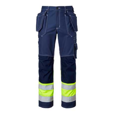 2515 Craftsmen Trousers Hi-Vis - Navy/fluorescent yellow