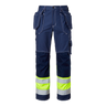 2515 Craftsmen Trousers Hi-Vis - Navy/fluorescent yellow