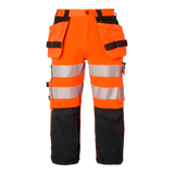 314 Craftsmen 3/4 Trousers - Fluorescent orange/black