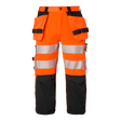 314 Craftsmen 3/4 Trousers - Fluorescent orange/black