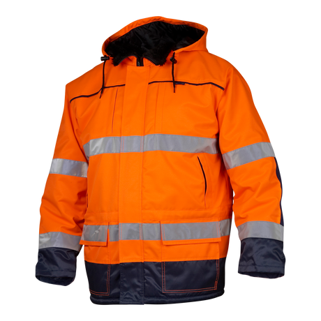 6216 Parka - Fluorescent orange/navy