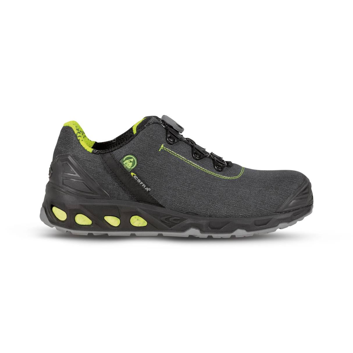 Lux Green Fit Safety Shoe - Black
