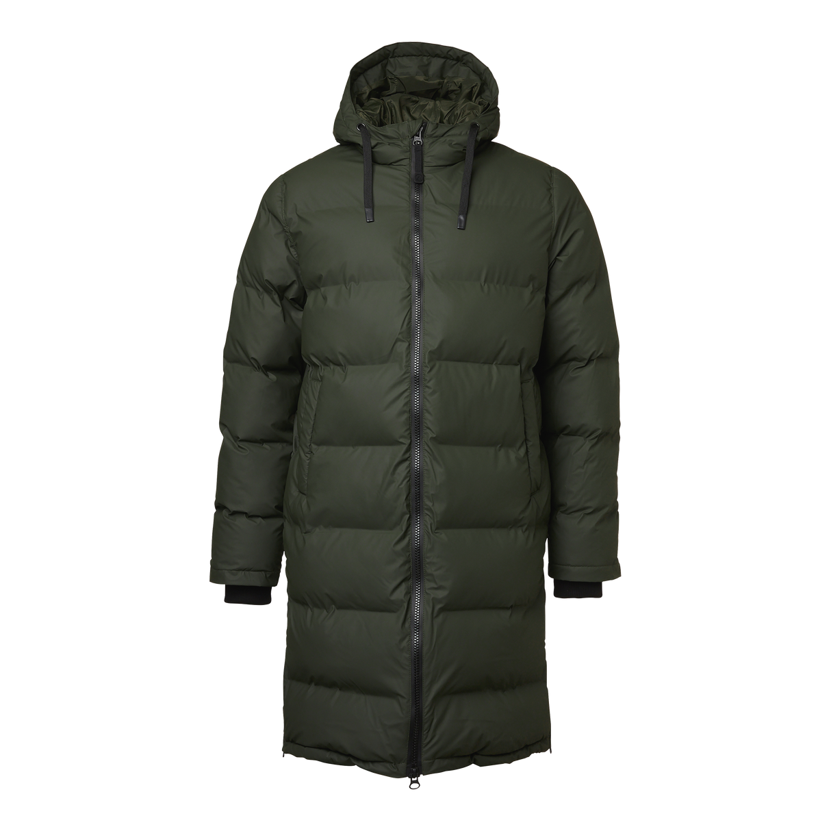 Shanna Long Padded Coat - Dark olive