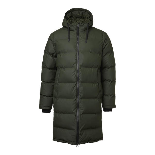 Shanna Long Padded Coat - Dark olive