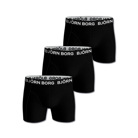 Boxer Solid 3-p Underwear - Black