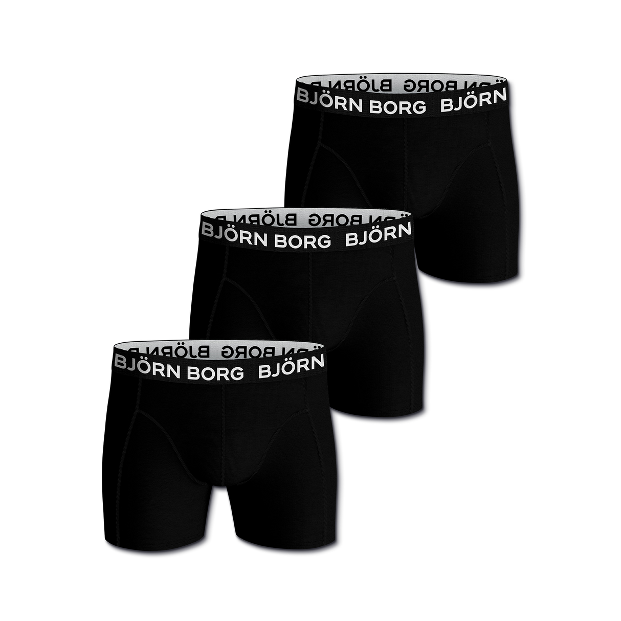 Boxer Solid 3-p Underwear - Black