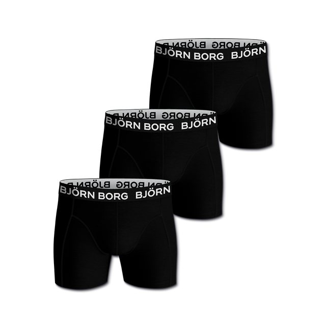 Boxer Solid 3-p Underwear - Black