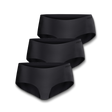 Hipster Invisible 3-p Underwear w - Black