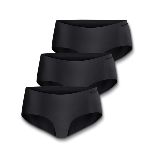 Hipster Invisible 3-p Underwear w - Black
