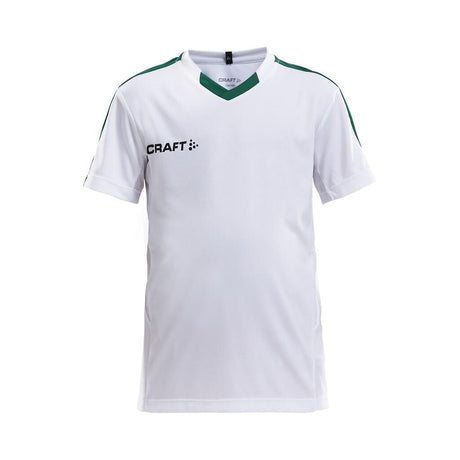 Progress Jersey Contrast Jr - White/Green - Front