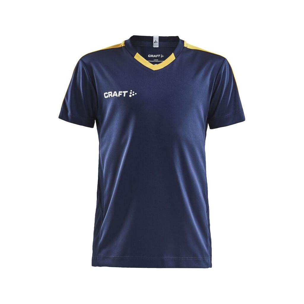 Progress Jersey Contrast Jr - Navy/Yellow - Front