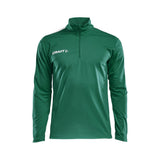 Progress Halfzip Ls Tee M - Green - Front
