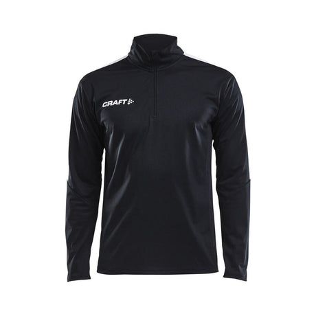 Progress Halfzip Ls Tee M - Black/White - Front