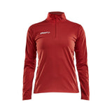 Progress Halfzip Ls Tee W - Red - Front