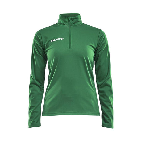 Progress Halfzip Ls Tee W - Green - Front