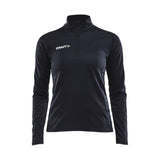 Progress Halfzip Ls Tee W - Black/White - Front