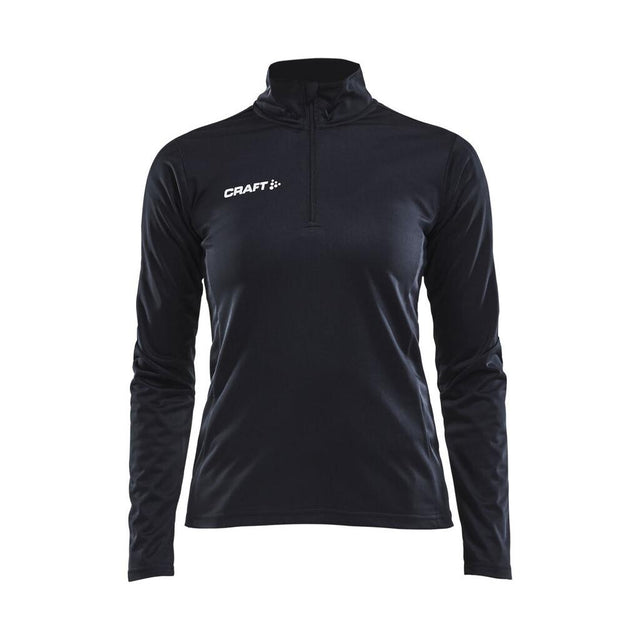 Progress Halfzip Ls Tee W - Black/White - Front