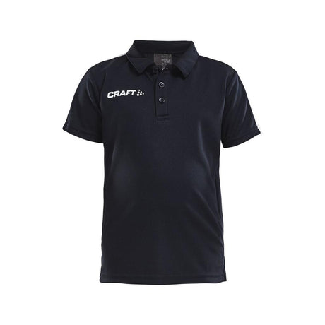 Progress Polo Pique Jr - Black/White - Front