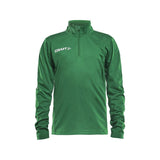 Progress Halfzip Ls Tee Jr - Green - Front