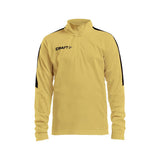 Progress Halfzip Ls Tee Jr - Yellow/Black - Front