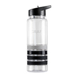 Transparent Waterbottle - Black - Front
