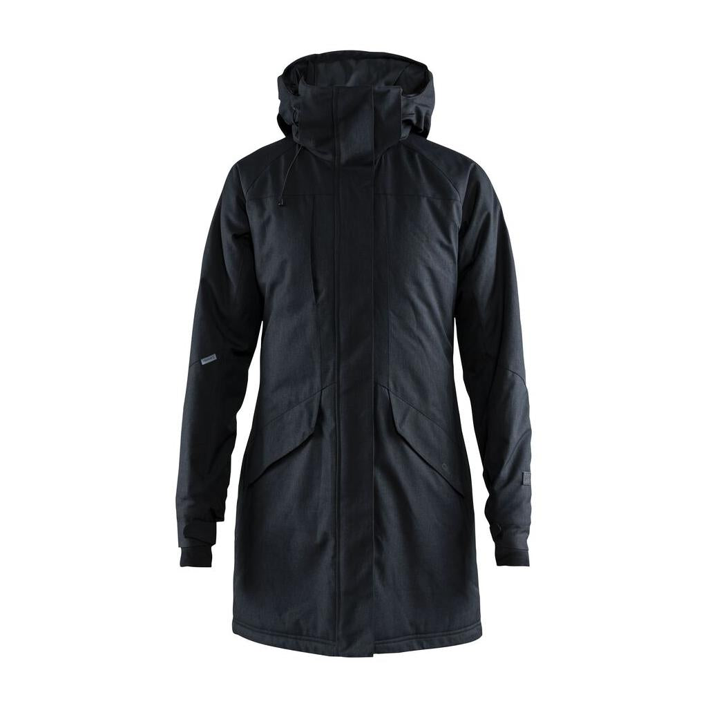 Mountain Padded Parkas W - Black Melange/Black - Front