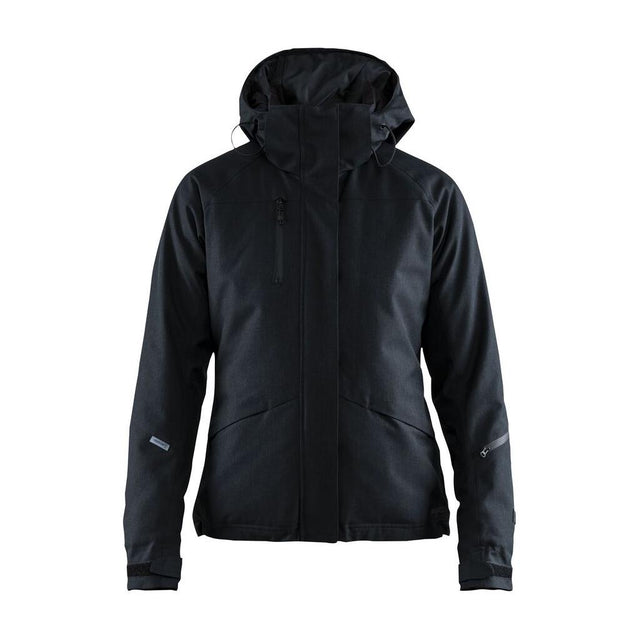 Mountain Padded Jkt W - Black Melange/Black - Front