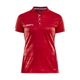Pro Control Button Jersey W - Red/White - Front