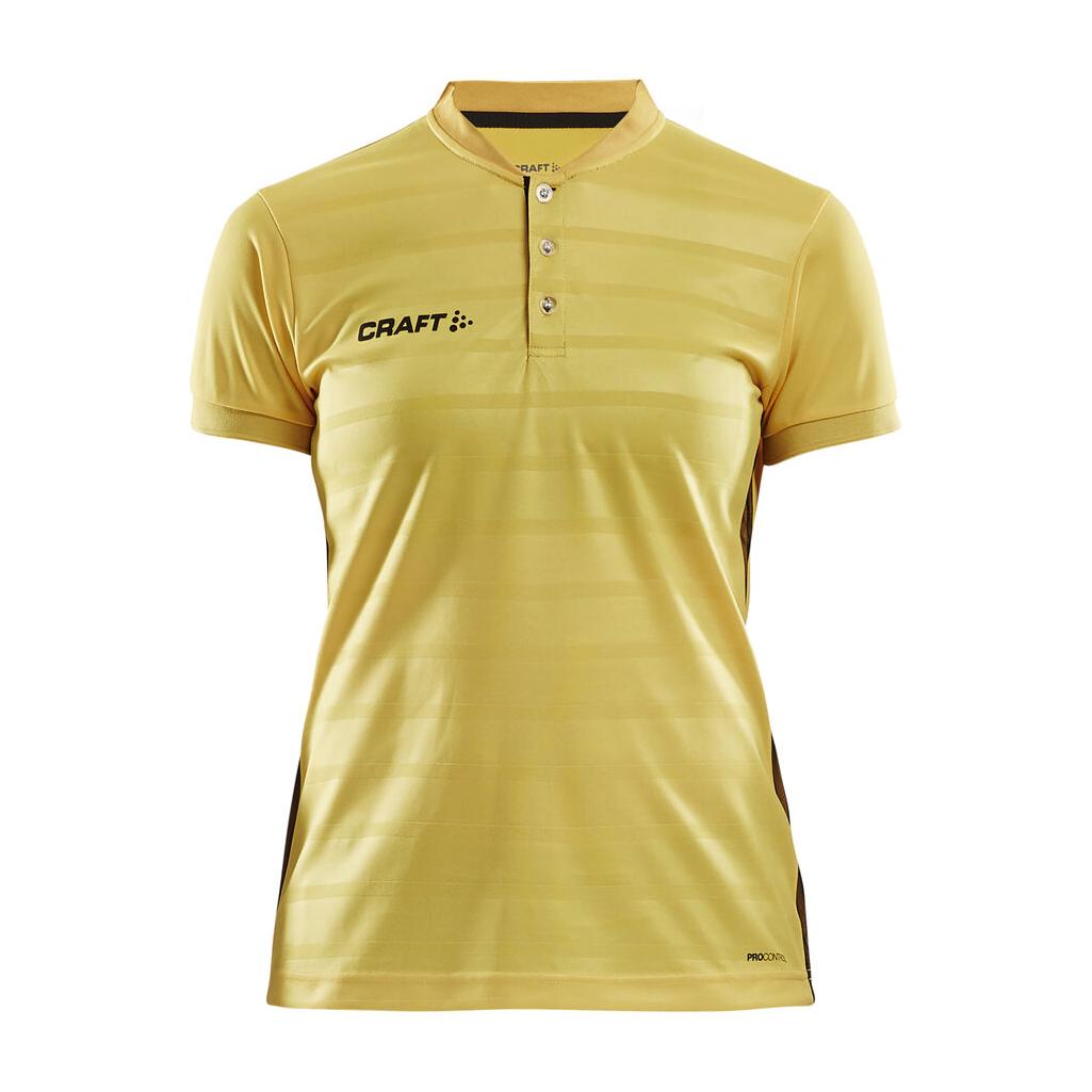 Pro Control Button Jersey W - Yellow/Black - Front