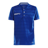 Pro Control Button Jersey Jr - Club Cobolt/White - Front