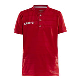 Pro Control Button Jersey Jr - Red/White - Front