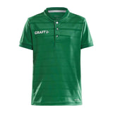 Pro Control Button Jersey Jr - Green/White - Front